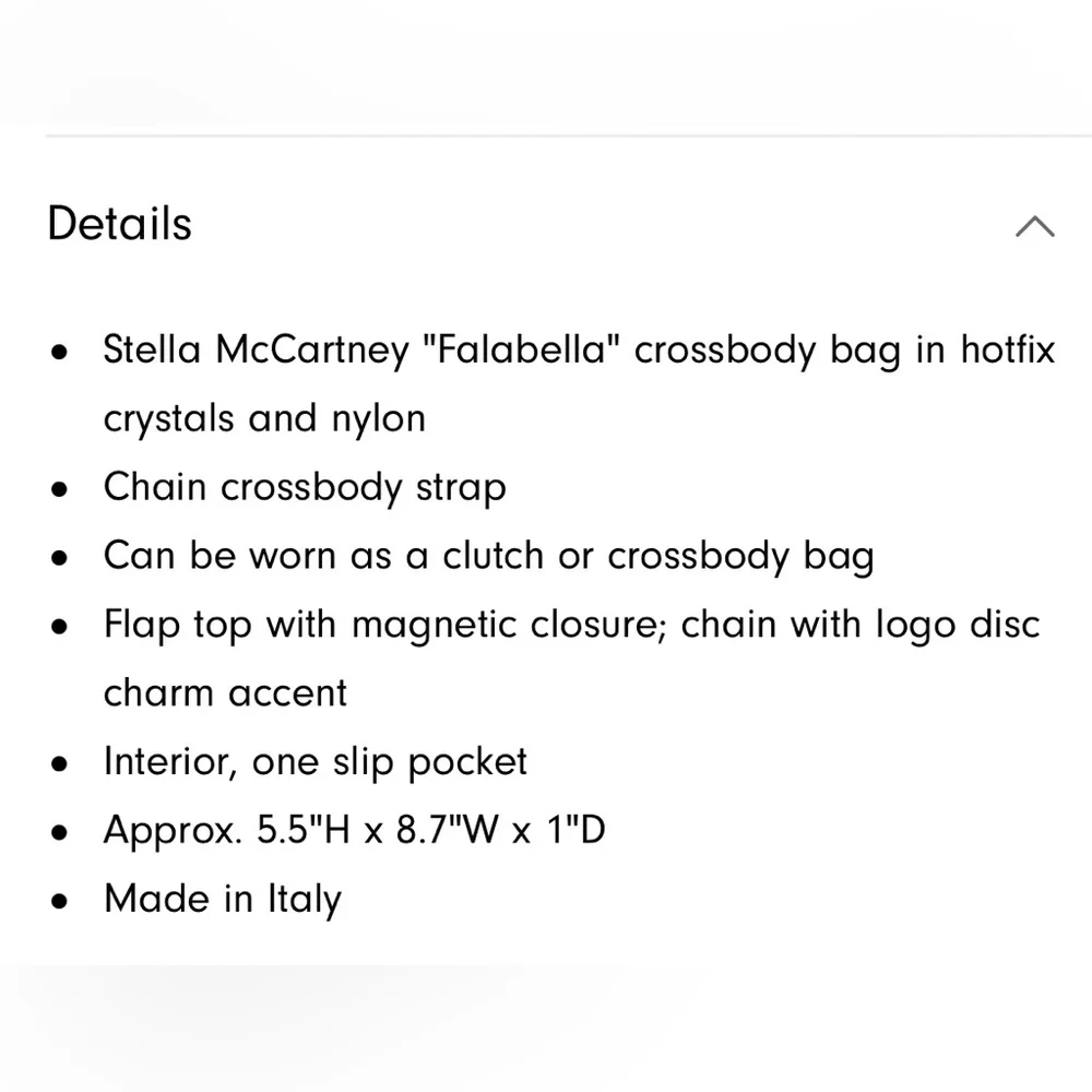 Stella McCartney Falabella Mini Hotfix Crystal Crossbody Bag